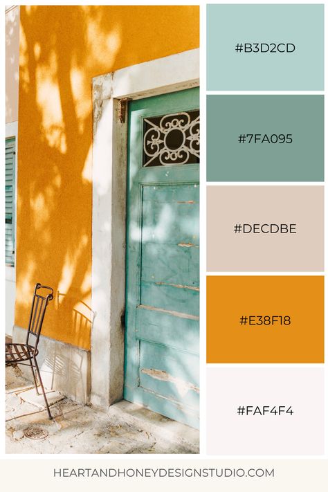 Color Palette Inspiration - Summer Vibes Volume 2 — Heart + Honey Design Studio Color Palette Beach House, Colorful Living Room Palette, Cinque Terre Color Palette, Bright Color Palette For Home, Bright Home Color Palette, Meditterean Color Palette, Home Color Schemes Interior Bright, Art Studio Color Palette, Colourful Mediterranean Interior