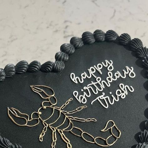 Cakes by Allie on Instagram: "Scorpio szn 🦂" Birthday Cake November, Scorpio Themed Birthday Party, Scorpio Szn Cake, Scorpio Birthday Party, Birthday Cake Scorpio, November Birthday Cake, Scorpio Cake Ideas, Scorpion Cake, Scorpio Party