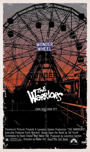 Alternative Movie Poster - The Warriors Warriors Movie, Wonder Wheel, Warrior Movie, Film Cult, Best Movie Posters, I Love Cinema, Classic Movie Posters, The Warriors, Movies And Series