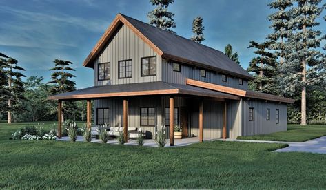 Post And Beam House Plans, Post And Beam House, Beam House, Post And Beam Home, Wraparound Porch, Home Kits, Wrap Around Porch, Post And Beam, Second Story