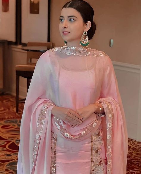 Pink Punjabi Suit, Pink Suits Women, Besties Dp Profile Pictures, Besties Dp, Bro And Sis, Nimrat Khaira, Coat Ideas, Partywear Dresses