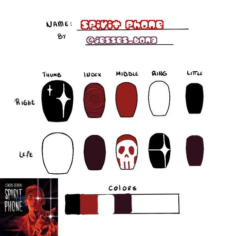 Valorant Nails, Demon Nails, Spirit Phone, Lemon Demon, Band Nails, Mens Nails, Fake Nails Designs, Punk Nails, Cute Simple Nails