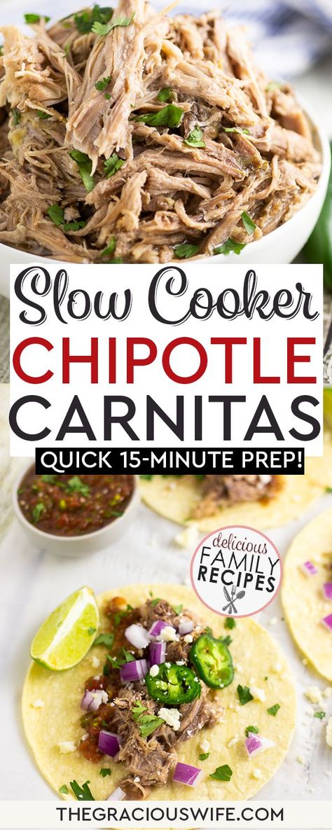 Copycat Chipotle Carnitas, Carnitas Chipotle Copycat, Chipotle Copycat Recipes Pork, Chipotle Carnitas Copycat Recipes, Pork Crockpot Recipes Slow Cooker, Chipotle Pork Carnitas, Chipotle Carnitas Recipe, Chipotle Carnitas, Chipotle Pork