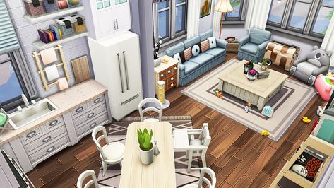 Aveline — SINGLE MOM W/ 5 KIDS APARTMENT 2B Jasmine Suites ... 2b Jasmine Suites Sims 4 Layout, Sims 4 Apartment Ideas, Modern Boho House, The Sims 4 Apartment, Boho House Ideas, Decorating A Small Apartment, Sims 4 Apartment, San Myshuno, Alternative Disney