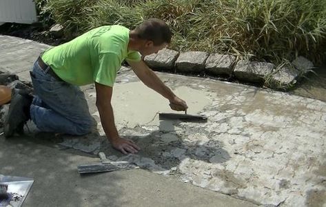 How To Resurface Badly Damaged Concrete (Walks, Patios, Driveways) How To Fix Pitted Concrete, Covering Cracked Concrete Patio, Concrete Driveway Repair Diy, Concrete Resurfacing Front Porch, How To Fix Sinking Concrete Patio, Uneven Concrete Patio Solutions, Resurface Concrete Driveway, Resurfacing Concrete Patio, Concrete Resurfacing Driveways