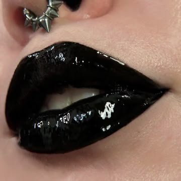 Gloss – Terra Moons Cosmetics Black Lipstick Aesthetic, Goth Lips, Lipstick Aesthetic, Black Lipstick, Cupcake Flavors, Lip Swatches, Flavored Oils, Black Gloss, The Void