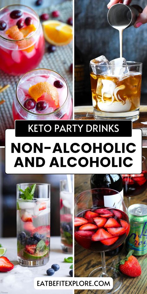 keto party drinks, keto party drinks non alcoholic, Keto Beverages, Low Carb Cocktails, Specialty Drinks, Keto Cocktails, Keto Drinks, keto on holiday, keto holiday treats, keto holiday foods, keto holiday meals, keto friendly holiday meals Keto Punch Non Alcoholic, Keto Drinks Non Alcoholic, Keto Mocktail Recipe, Christmas Alcholic Drinks, Keto Drinks Alcohol, Keto Cocktails Alcoholic Drinks, Festive Drinks Alcohol, Keto Friendly Alcoholic Drinks, Paleo Cocktails