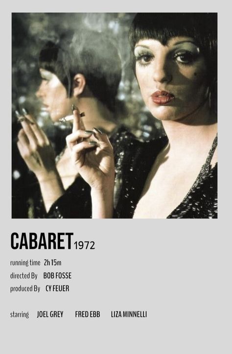 Cabaret Movie Poster, Cabaret Aesthetic, Cabaret Movie, Magician Aesthetic, Cabaret Poster, Cabaret 1972, Cabaret Musical, Poster Polaroid, Funky Vibes