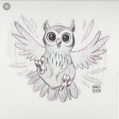 Cartoon Owl Drawing, Harrypotter Fanart, Owl Drawing, Animal Tattoo Ideas, Animal Art Projects, Clever Tattoos, Doodle Art Journals, Human Anatomy Drawing, Owls Drawing