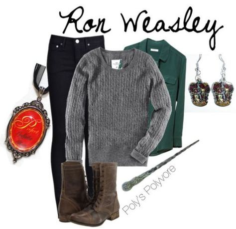 Ron Weasley style. Harry Potter fashion :) Ron Weasley Inspired Outfits, Harry Potter Inspired Outfits, Magical Fashion, Harry Potter Items, Disney Bounds, Movie Inspired Outfits, Harry Potter Style, Nerd Fashion, Character Inspired Outfits