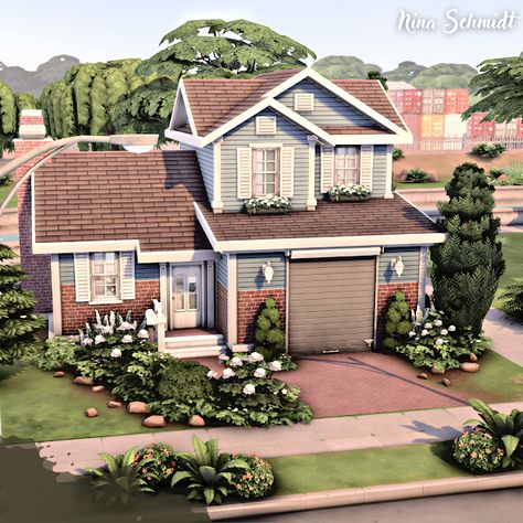 Speed Build & Download on YouTube Sims 4 Willow Creek House Layout, Sims 4 Willow Creek Small House, Willow Creek Renovation, Sims 4 Tray Files House, Base Game House Sims 4, Willow Creek Sims 4 House, Suburban Houses, Sims 4 Speed Build, Sims 4 House Plans