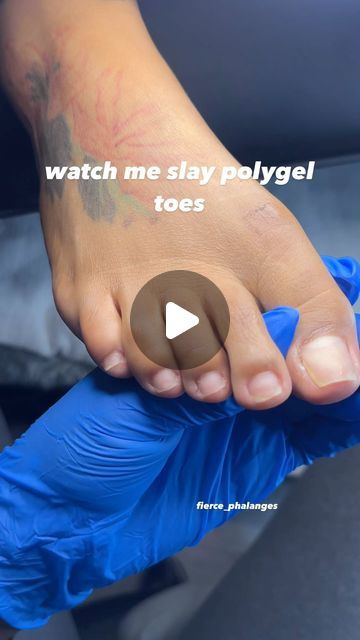 Poly Gel Removal, Toe Nail Extensions, Polygel Toes, Polygel Nail Art, Gel Toes, Nail Tutorials, Diy Nails, Toe Nails, Nail Inspo