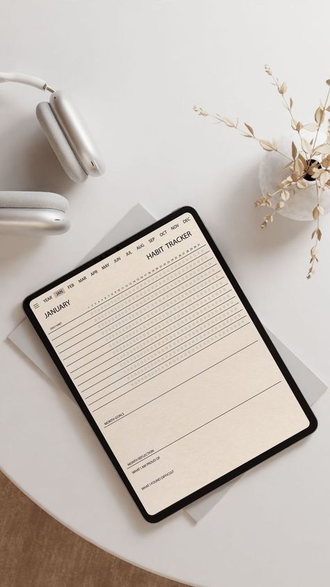 Tracker Aesthetic, Healing Girl Era, Reflection Template, Self Care Habit Tracker, Daily Self Care Routine, Routine Inspiration, Self Care Journal, Calming Spaces, Beautiful Journals