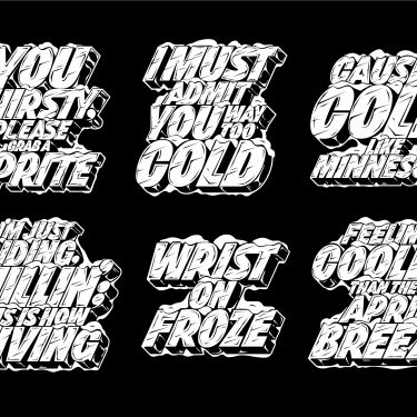 Ice Typography, Hand Lettering Styles, Typography Artwork, Type Inspiration, Graffiti Style Art, Font Illustration, Hand Drawn Lettering, Lettering Quotes, Graffiti Styles