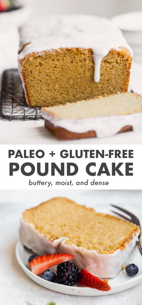 Paleo Sponge Cake, Paleo Pound Cake, Gluten Free Pound Cake, Paleo Cake, Grain Free Desserts, Sour Cream Pound Cake, Paleo Baking, Pound Cake Recipe, Spiralizer Recipes