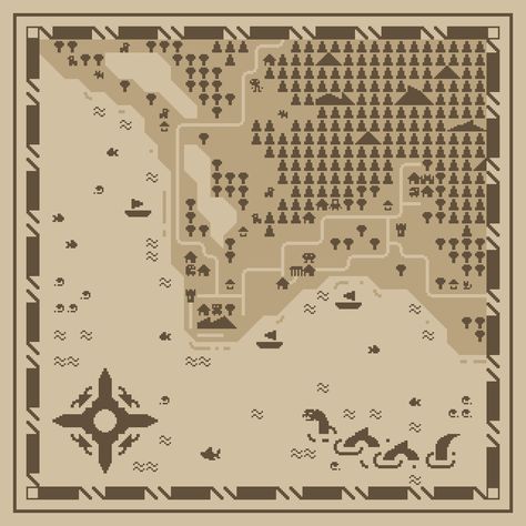 Game Map Design, Pixel Art Map, Video Game Map, Pixel Map, Hex Map, Game Map, Isometric Map, Indie Game Art, Map Games