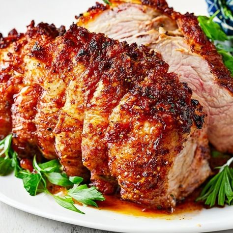 Oven Roasted Crispy Pork Loin Recipe - Instacart Half Loin Roast Recipes, Center Cut Pork Loin Roast Recipes, Easy Baked Pork Tenderloin, Best Pork Loin Roast Recipe, Pork Loin Roll Recipes, Crispy Pork Loin, Pork Tender Loin Recipes Oven, Stuffed Pork Loin Recipes Oven Baked, Stuff Pork Loin Recipes