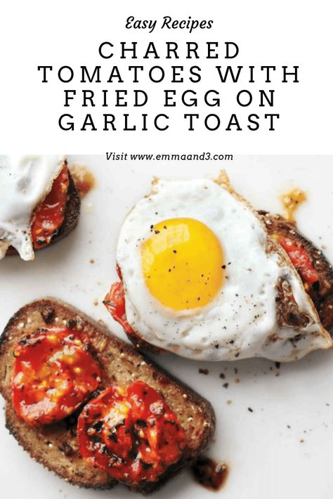 Tomato Egg Toast, Eggs And Tomatoes Breakfast, Breakfast Ideas Eggs, Breakfast Starters, Tomatoes Breakfast, Charred Tomatoes, Cheap Breakfast, Tomato Breakfast, Toast Avocado