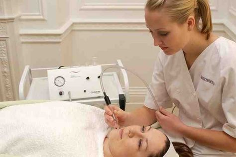 Facial electrotherapy - learn the benefits of vacuum suction, galvanic, faradic, micro current and microdermabrasion machines.   #lsbm #facials #electrotherapy Esthetician Facial Machines, At Home Microdermabrasion, Facial Steamer Benefits, Micro Current Facial, Vacuum Suction Facial, High Frequency Facial, Microdermabrasion Machine, Machine Image, Energy Therapy