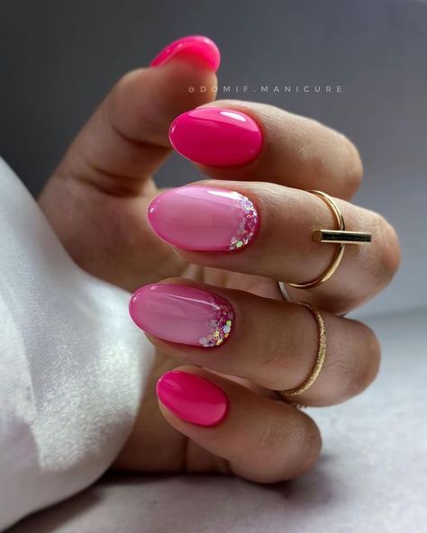 Rosa Barbie, Colors For 2024, Gel Nail Art Designs, Cute Gel Nails, Pink Nail Designs, Pink Nail, Oval Nails, 2024 Trends, Hot Nails