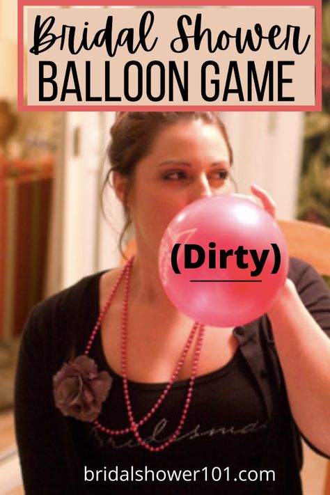 Bridal Shower Balloon Race Game (Dirty) Bachelorette Relay Games, Dirty Bridal Shower Games, Hens Activities, Dirty Bachelorette Party Games, Diy Bachelorette Party Decorations, Creative Bridal Shower Ideas, Lingerie Shower Games, Bachelorette Drinking Games, Bridal Shower Balloon