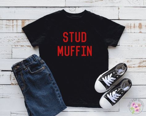 Excited to share this item from my #etsy shop: Stud Muffin Valentine's Day Toddler Shirt, My First Valentine's Day Toddler Outfit, Minimalist Toddler Shirt, Boho Retro Neutral Kids Shirts #valentinesday #bohohippie #mamaslovebugheart #minimalistclothing #custombabygift #mothersday #babyshowergift Ms Rachel, Preschool Shirts, Funny Toddler Shirt, Funny Toddler, Toddler Humor, First Birthday Shirts, Be The Change, Childrens Clothing, But First