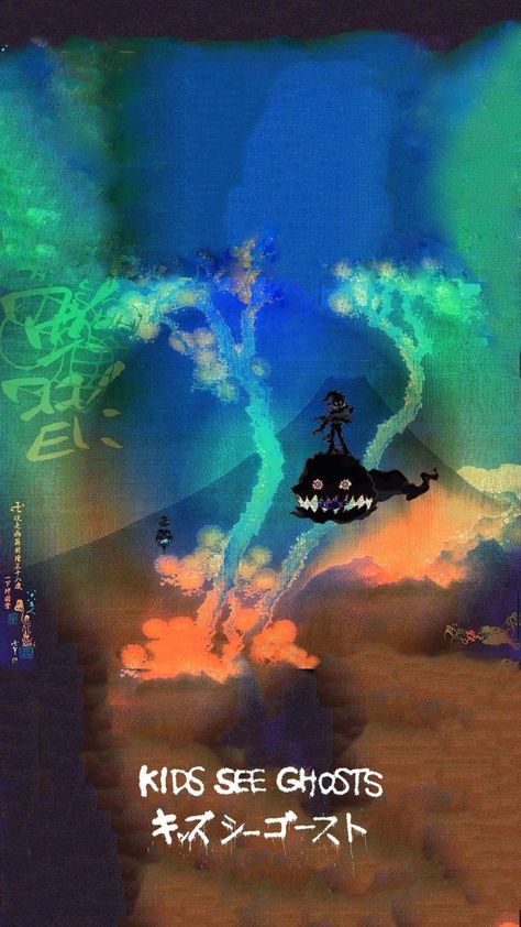 Kid Cudi Wallpaper, Kid Cudi Poster, Inverted Colors, Kids See Ghosts, Kanye West Wallpaper, Abstract Art Images, Invert Colors, Sea Wallpaper, Rap Wallpaper