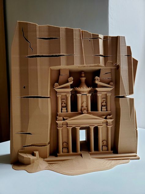 📏 Dimensions:  Height: 25cm (9.84 inches) Length: 22.6 cm (8.90 inches) Width: 11.3 cm (4.45 inches)  Bring Ancient History to Life with Our Model of The Treasury in Petra, Jordan   Celebrate the magnificence of Petra's most iconic structure with our detailed Model of The Treasury in Petra, Jordan. This beautifully crafted replica captures the grandeur of this ancient architectural marvel, making it a perfect addition to your home decor or a thoughtful gift for history and travel enthusiasts. Structure Model Architecture, Architecture Replica, Family Tree Logo, Architecture Gifts, Architecture Unique, Petra Jordan, Canvas Learning, Jordan Model, Art Licensing