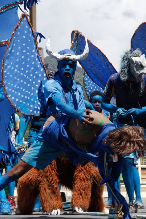 A blue devil Brochure Background, Voodoo Blue, Carnival Outfit, Trinidad Carnival, Trinidad Tobago, Blue Devil, Angel And Devil, Blue Angels, Photo Essay