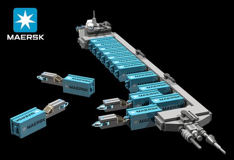 Cargo Spaceship, Space Ships Concept, Container Ship, Space Engineers, Micro Lego, Space Ship Concept Art, Lego Ship, Lego Spaceship, Starship Concept