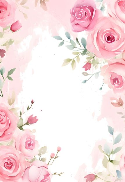 Flower Borders Design, Rosas Wallpapers, Wallpaper Rosas, Floral Border Design Frames, Pink Flower Border, Pink Flower Background, Flores Wallpaper, Baby Pink Flowers, Floral Background Design