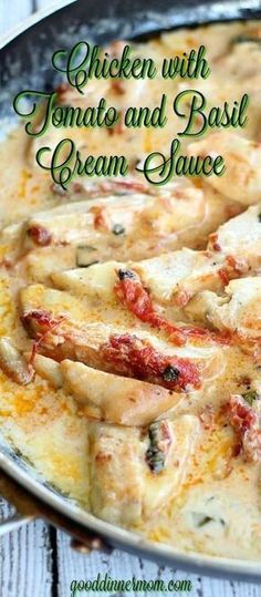 Chickenbreast Slowcooker, Basil Cream Sauce, Dinner Crockpot, Chicken Entrees, Basil Chicken, Chicken Main Dishes, Breast Recipe, Recipe Chicken, Crockpot Meals