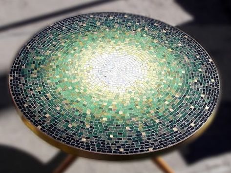 Mosaic Tile Table, Mosaic Furniture, Mosaic Table Top, Vladimir Kagan, Tile Table, Mosaic Tile Art, Mosaic Stained, Mosaic Art Projects, Mosaic Madness