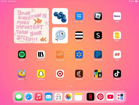 Ipad widget/home screen inspo #widget #ipad #ipadwallpaper #homescreensetup Video Roblox, Ipad Homescreen, Home Screen Inspo, Ipad Wallpaper, Ulta Beauty, Home Screen, Sephora, Snapchat, Ipad