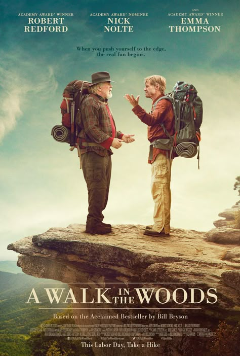 Into The Woods Movie, Bill Bryson, Nick Offerman, Explore Dream Discover, A Walk In The Woods, Septième Art, Emma Thompson, 2015 Movies, Robert Redford