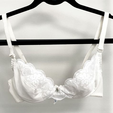 vintage white embroidered lingerie bra | acs White Bra Aesthetic, Coquette Bras, Cute Bras Aesthetic, Coquette Bra, Bra Outfit, Lacy Bra, Pretty Bras, Cute Bras, Cute Lingerie