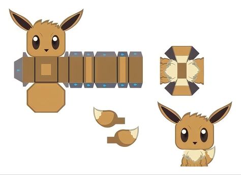 Pokemon Paper Toy, Paper Crafts Pokemon, Pokemon Papercraft Templates, Pokemon Papercraft, Papercraft Templates Printables, Papercraft Pokemon, Easy Pokemon, Pokemon Crafts, Kartu Pokemon