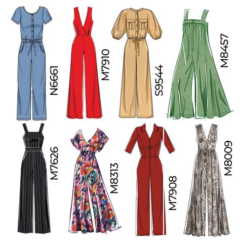 We have jumpsuit styles for everyone - boiler suits, casual wide legs, dungaree and party wear designs.  Shop our bestselling designs at www.sewdirect.com/product-category/category/jumpsuit-patterns/?orderby=popularity  #jumpsuitpatterns #JumpsuitSewingPatterns #SimplicityPatterns #McCallsPatterns #NewLookPatterns #curvysewing #plusSizeFashions  #plusSizeSewing #PlusSizeSewingPatterns #PDFPatterns #DownloadPatterns #PDFSewingPatterns Jumpsuit Outfit Pattern, Vintage Jumpsuit Pattern, Jumpsuit Pattern Free, Party Wear Designs, Jumpsuit Patterns, Wide Leg Jumpsuit Pattern, Jumpsuit Sewing Pattern, Jumpsuit Styles, Jumpsuit Sewing