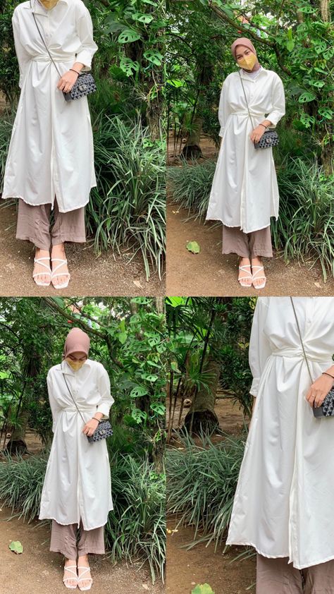 Eid Casual Outfit, Outfit Ied Fitri, Tunik Hijab Style, Outfit Hijab Simple, Lebaran Outfit, Ootd Lebaran, Ootd Ngampus, Kondangan Outfit, Online Shopping Sites Clothes