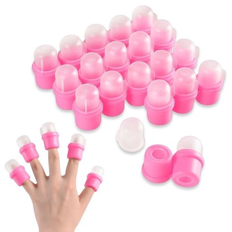 20Pcs Wearable Nail Acrylic Soaker Kits Polish Remover Gel Removal Cap Tip Pink | eBay Gel Removal, Gel Nail Removal, Quick Nail, Nail Soak, Nail Acrylic, Ootd Instagram, Vacation Nails, Easter Nails, Polish Remover