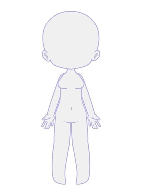 Gacha Base Body, Elementary Drawing, Body Type Drawing, Aesthetic Profile Picture Cartoon Soft, Drawing Body Poses, Nose Drawing, Body Base Drawing, Characters Inspiration Drawing, Oc Base