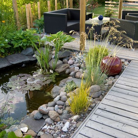 Shallow Pond Ideas, Contemporary Pond Design, Modern Pond Ideas, Wildlife Pond Ideas, Patio Pond Ideas, Raised Pond Ideas, Square Pond, Garden Pond Ideas, Modern Pond