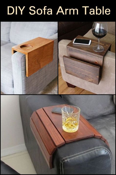 Diy Sofa Arm Table, Diy Armrest Table, Diy Couch Arm Organizer, Couch Arm Table Diy, Wood Couch Arm Shelf Diy, Couch Armrest Table Diy, Couch Arm Table With Cup Holder, Wooden Couch Arm Table, Sofa Tray Table