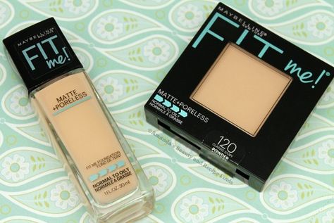 Maybelline Fit Me! Matte & Poreless Foundation Review Fit Me Makeup, Fitme Foundation, Fit Foundation, Maybelline Fit Me Powder, Fit Me Powder, Matte Poreless Foundation, Makeup Foundation Brush, Fit Me Foundation, Maybelline Cosmetics