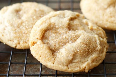 Crispy, Chewy, Peanut Butter Cookies {traditional and gluten free recipes included} Pumpkin Molasses, Molasses Cookie, Fall Cookie Recipes, Molasses Cookies Recipe, Pumpkin Snickerdoodles, Best Peanut Butter Cookies, Chewy Peanut Butter Cookies, Best Peanut Butter, Molasses Cookies