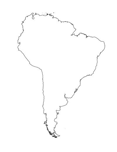 Blank Map of South America America Outline, South America Continent, Columbia South America, History Symbol, Map Of South America, South America Map, Map Template, Map Tattoos, Map Outline