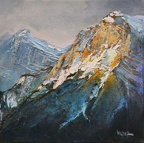 Painting Mountains, Mountains Painting, Soyut Sanat Tabloları, Landscape Paintings Acrylic, Landscape Photography Nature, Palette Knife Painting, Mountain Paintings, Mountain Art, Pics Art