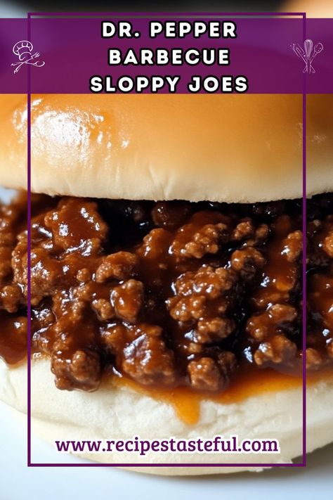 Dr. Pepper Barbecue Sloppy Joes are a flavorful twist on the classic sloppy joe. Made with ground beef simmered in a sweet and tangy Dr. Pepper barbecue sauce, these sloppy joes are served on soft buns for a hearty and satisfying meal. Perfect for a quick dinner or a casual get-together. Sloppy Joes Dinner, Types Of Buns, Slider Buns, Simple Green Salad, Sloppy Joes Recipe, Sloppy Joe, Quick Weeknight Dinners, Quick Weeknight Meals, Sloppy Joes