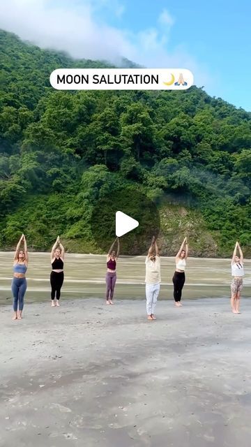 Chandra Namaskar, Sun Salutation Sequence, Yoga Education, Yoga Flow Sequence, Yin Yoga Sequence, About Moon, Mindful Breathing, Yoga Daily, Yoga Themes