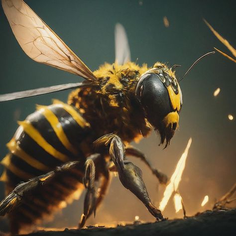 Warrior Bee 🐝 #bee #bumblebee #warrior #art #3dart #render #ai #aiart #gameart #characterdesign #character Warrior Art, Bee Bee, Bee, Quick Saves, Art